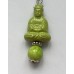 Klik-aan hanger Boeddha, Buddha limegroen met kraal